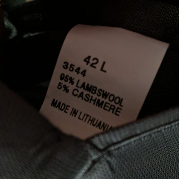 Oscar de la Renta Suit Jacket Gray 42L Cashmere - Picture 7 of 8